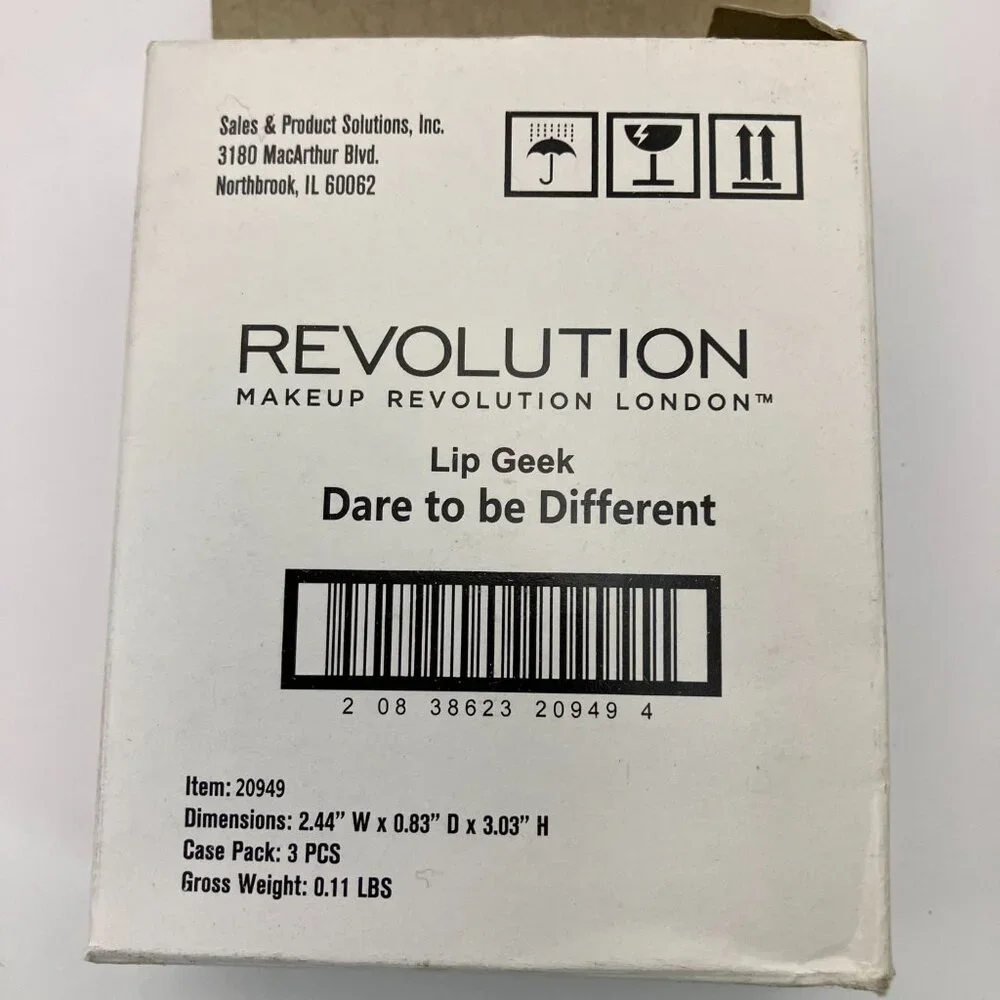 Makeup Revolution I Heart Makeup Lip Geek Lipstick dare to be different Pck of 3
